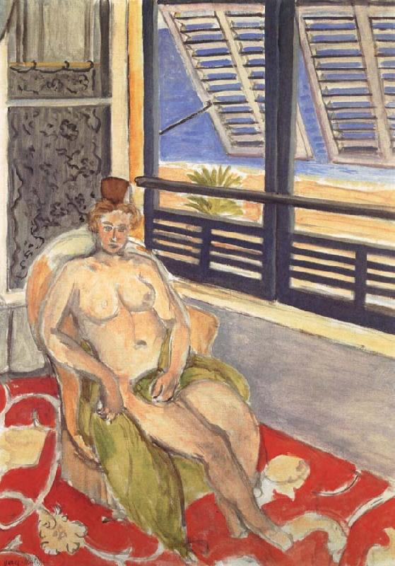 Henri Matisse Sitting in the window of the Nude